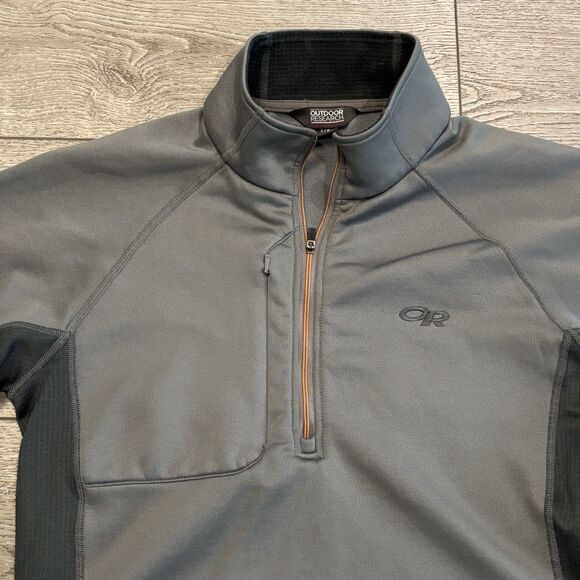 Outdoor Research 1/4 Zip Sweater Mens Small Gray Casual Outdoors Active Hiking - Picture 1 of 8